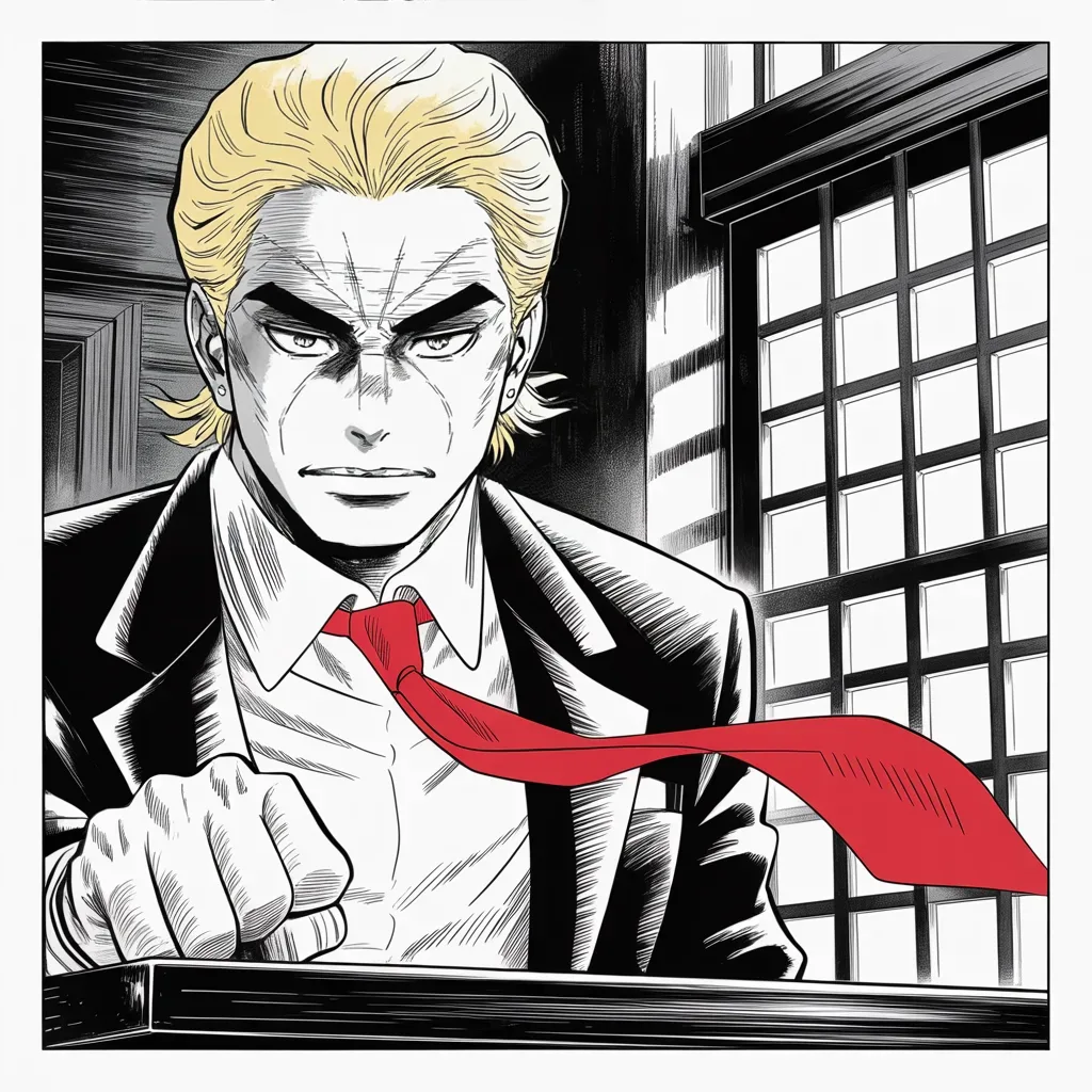 Manga panel 3 of 5, Week 316 “The Company”: The second of July. He answers in his own sentences for the first time in weeks, and the answer is four lines long.