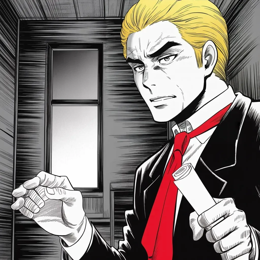 Manga panel 2 of 5, Week 324 “Thirteen”: The same day: how dare he force our Military to run off the battlefield. Two thousand five hundred soldiers held it, the paper says.