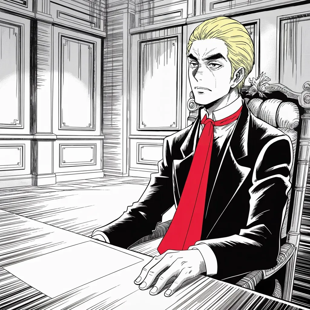 Manga panel 2 of 5, Week 326 “The Withheld Crown”: A senator is not running again, and the paper explains why: he was not given an endorsement.