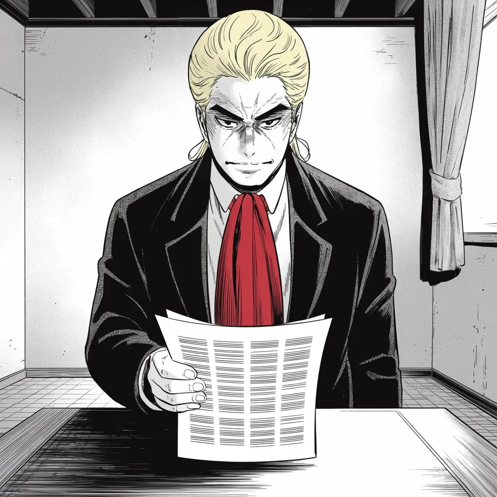 Manga panel 3 of 5, Week 326 “The Withheld Crown”: The eighth. He reprints a Marine's mother in full and answers her in two sentences.