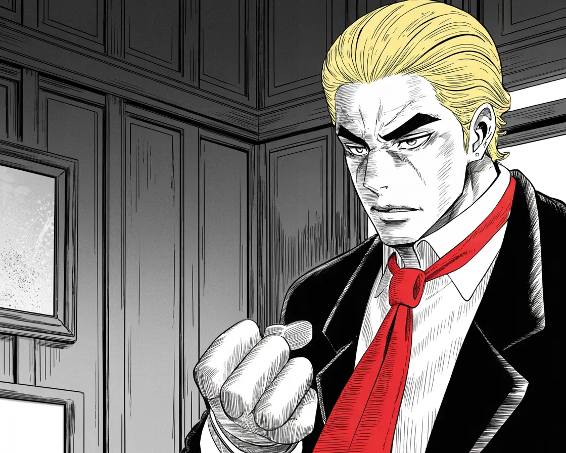 Manga panel 2 of 4, Week 327 “1 Down, 9 to Go”: The fifteenth. A general is accused in print of making calls to China and not telling him.