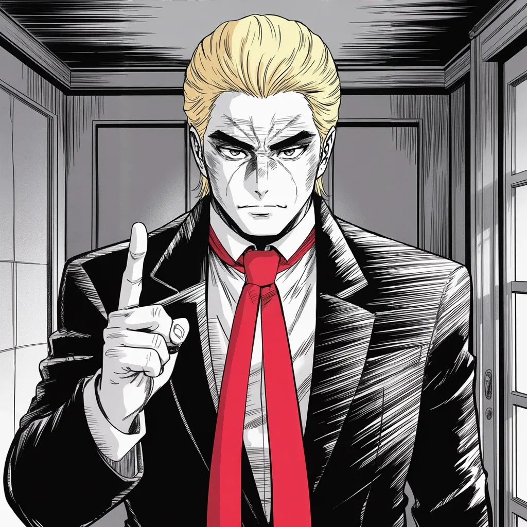 Manga panel 2 of 5, Week 331 “The Deposition”: The thirteenth. A condition set out plainly: settle 2020 first, or nobody votes in the two elections after it.