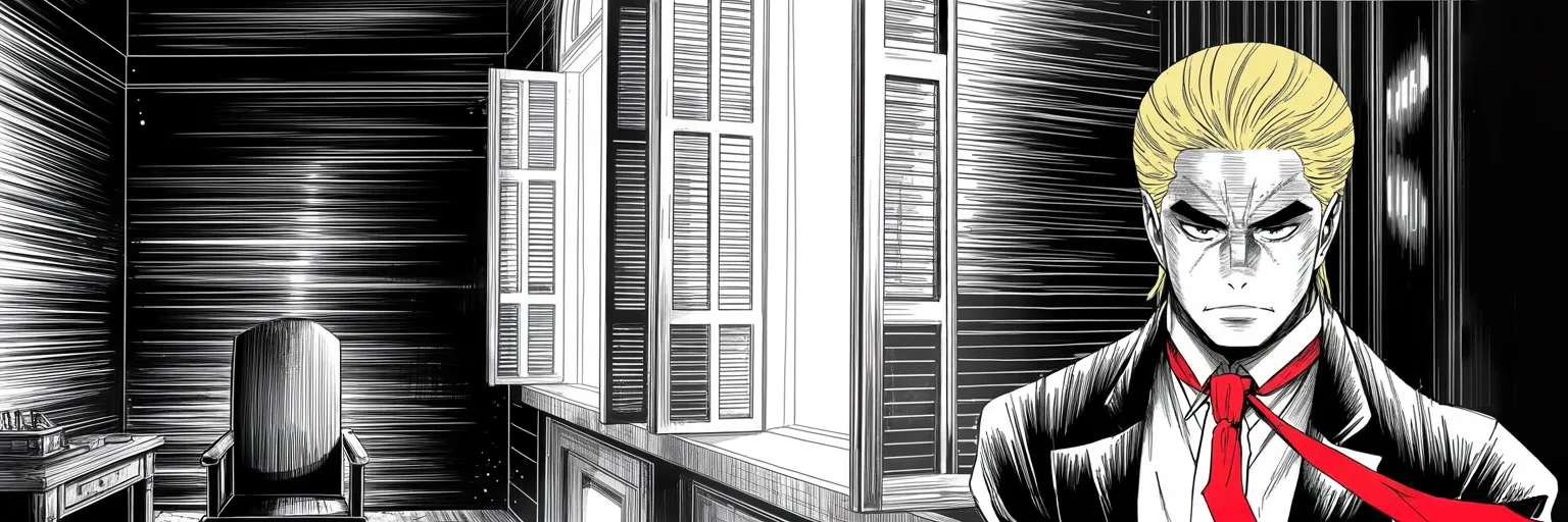 Manga panel 5 of 5, Week 335 “Challenge Accepted”: Ten months on, he is still explaining a room he did not enter on the twentieth of January.
