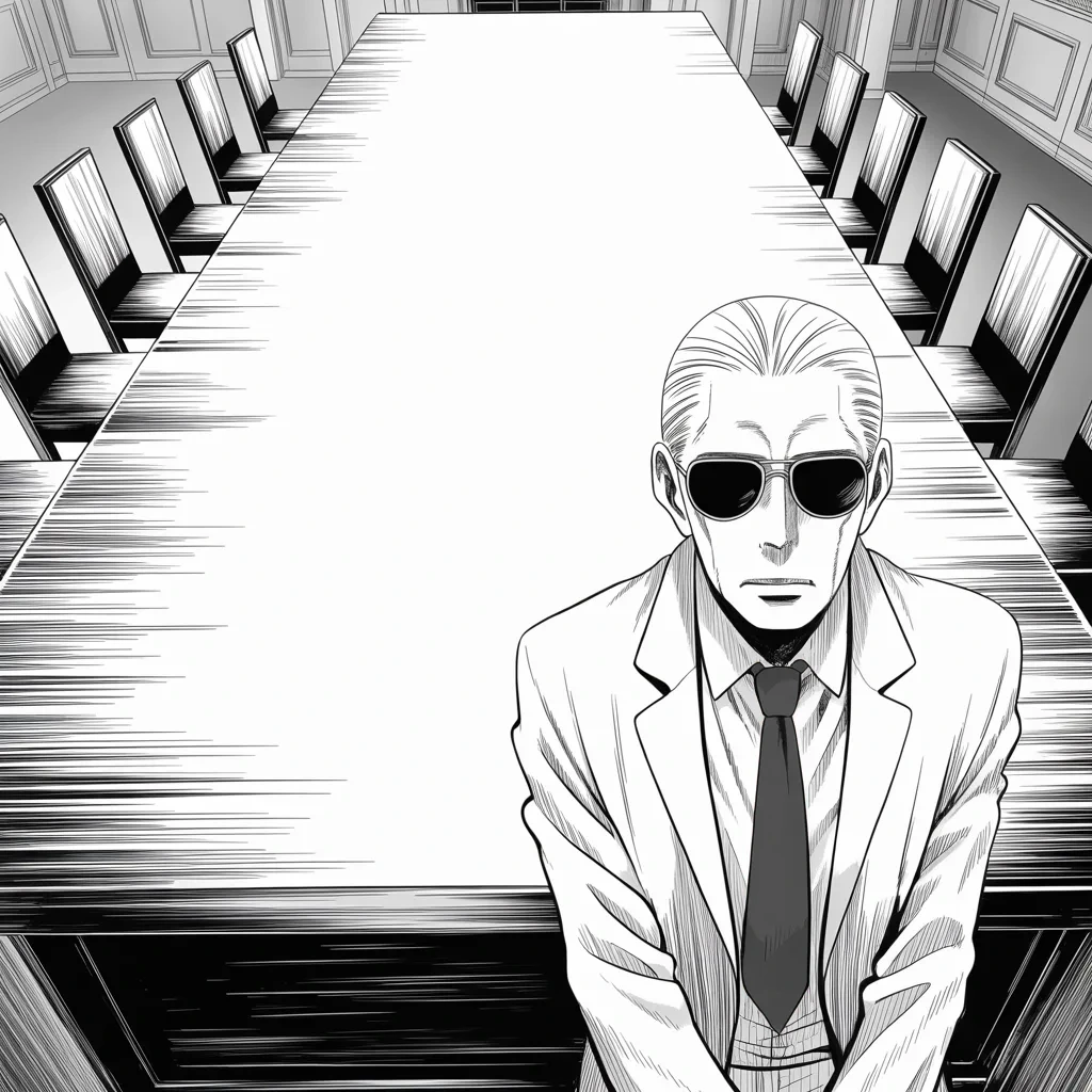Manga panel 4 of 5, Week 339 “The Broken Old Crow”: The exile's verdict on the man who took the office: the world has looked at the surrender in Kabul, then looked at him, and stopped worrying.