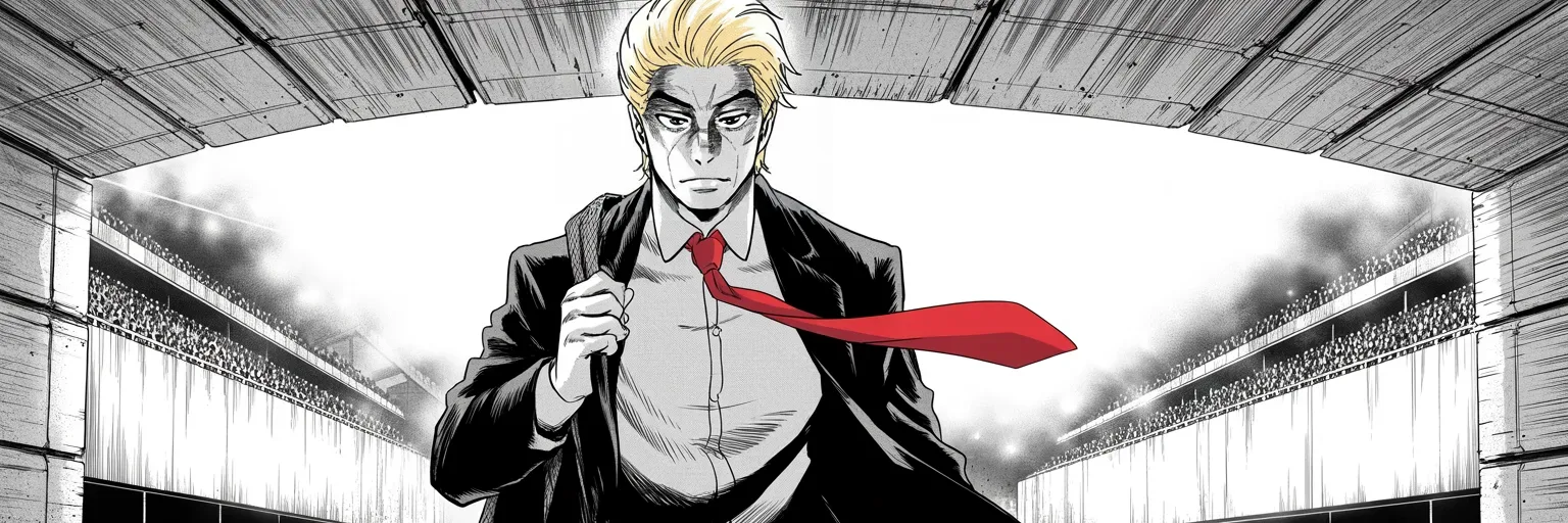 Manga panel 5 of 5, Week 339 “The Broken Old Crow”: Leaving Orlando, thanking the crowd, and already naming the next state. Two arenas down, two to go before Christmas.