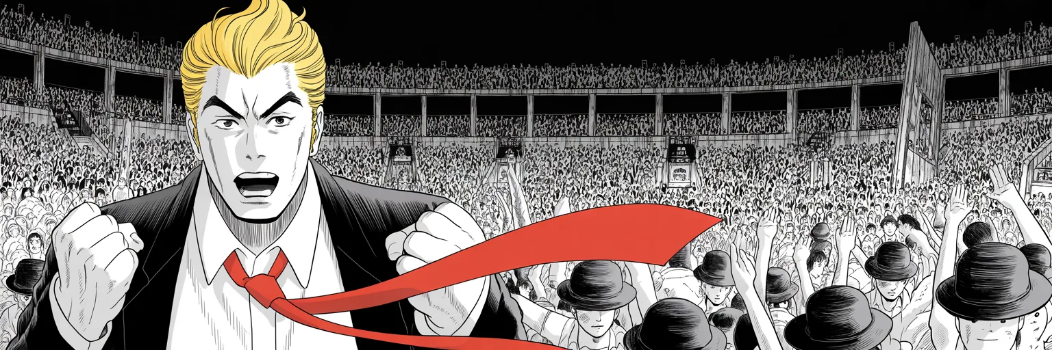 Manga panel 5 of 5, Week 340 “Two Great Days”: The nineteenth in Dallas, the second arena in two nights, and the oldest four words he owns.