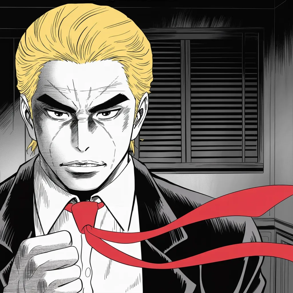 Manga panel 2 of 5, Week 342 “One Year In”: The thirtieth. He sets a date and a time for the sixth of January and has the office announce it like a state occasion.