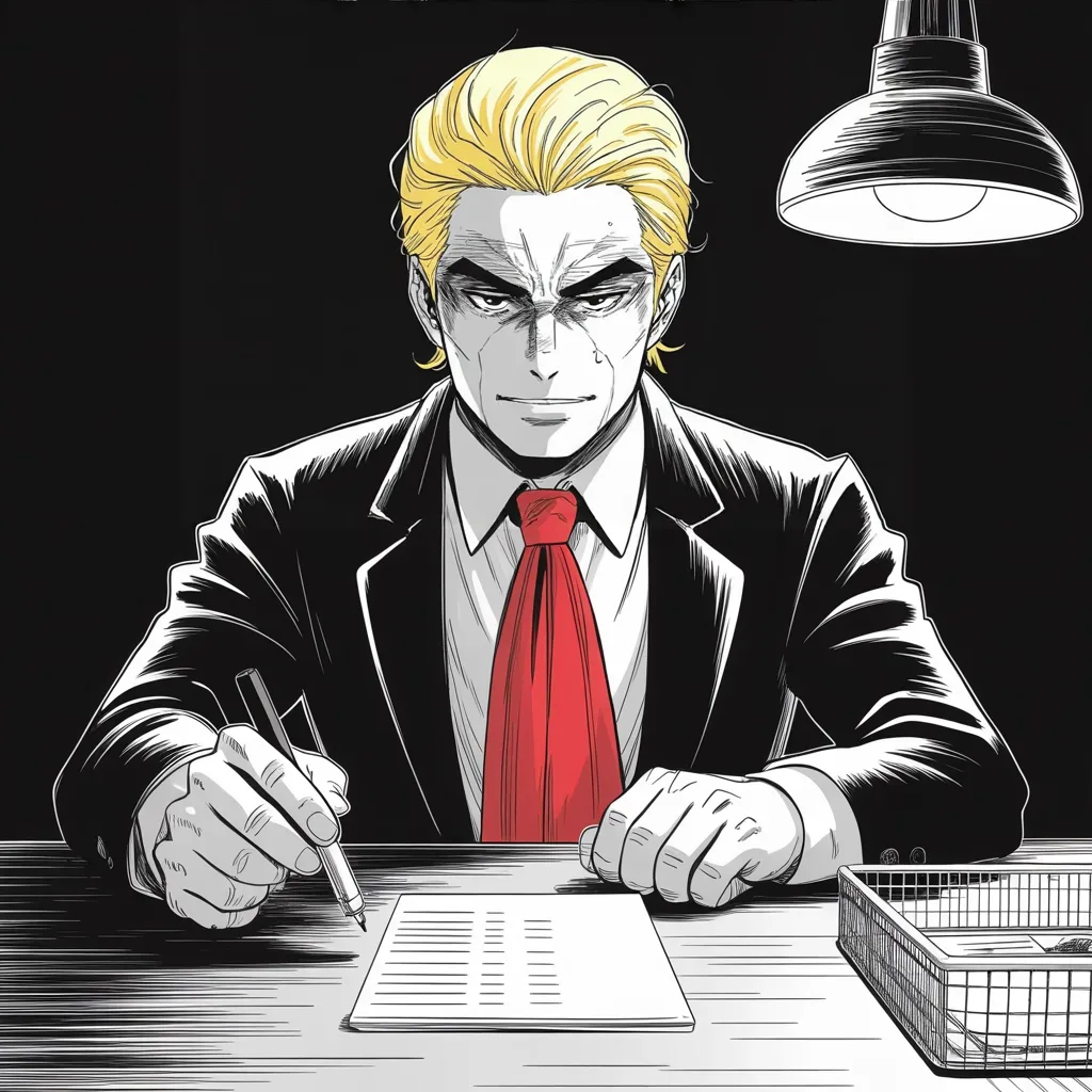 Manga panel 4 of 5, Week 348 “Proven Right”: The fourteenth of February. The last statement of the exile is two clauses long: he was right about one thing, and he will be right about the other.