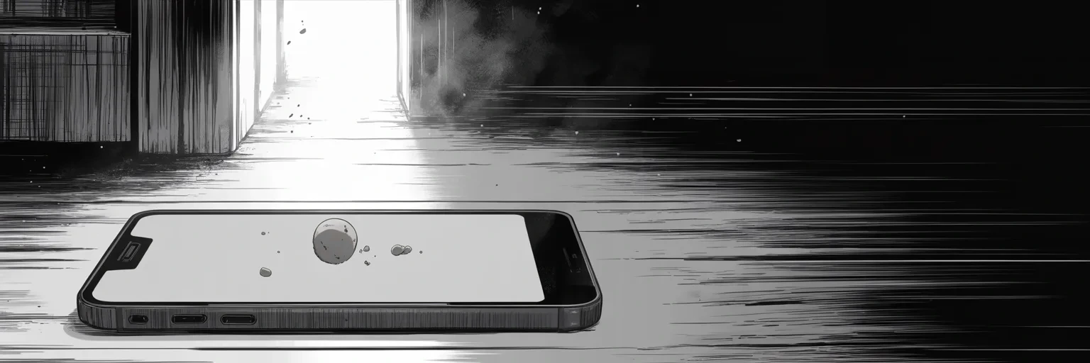 Manga panel 2 of 3, Week 356 “The Empty Seat”: On the network with his name on it, the line has not moved since winter. The screen glows and waits in the afternoon light, and nothing arrives.