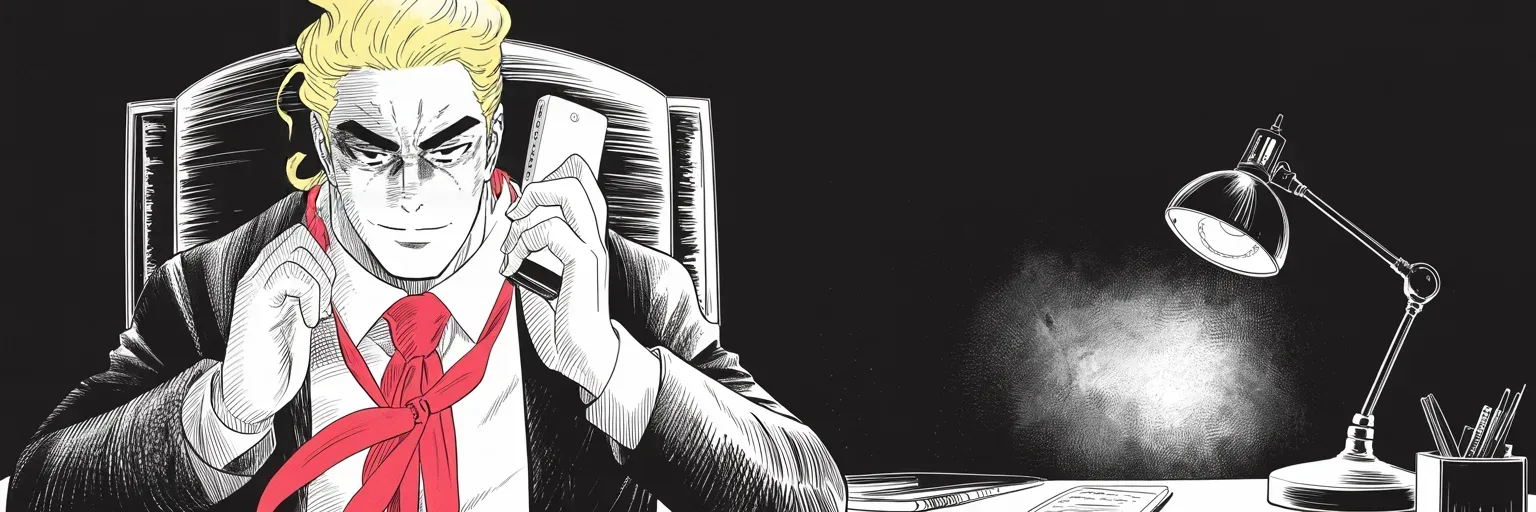 Manga panel 5 of 5, Week 360 “Twenty-Two and Zero”: The week closes at the desk where it started: the scoreboard at twenty-two and nothing, and the megaphone warm in his hands.