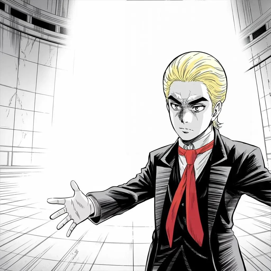 Manga panel 4 of 5, Week 362 “Stop Finding Votes”: In a Washington courtroom the other side's own man testifies, and he spreads his arms to the room: the fraud, he proclaims, was hers all along.