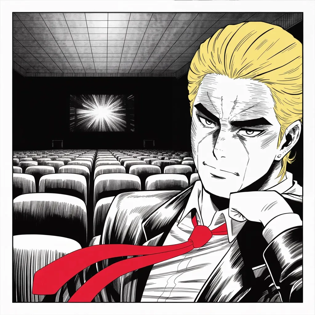 Manga panel 3 of 5, Week 365 “Twenty Million”: He watches his own trial like a rival network's pilot and files his review: really bad ratings. Nineteen million, he rules, is a flop.