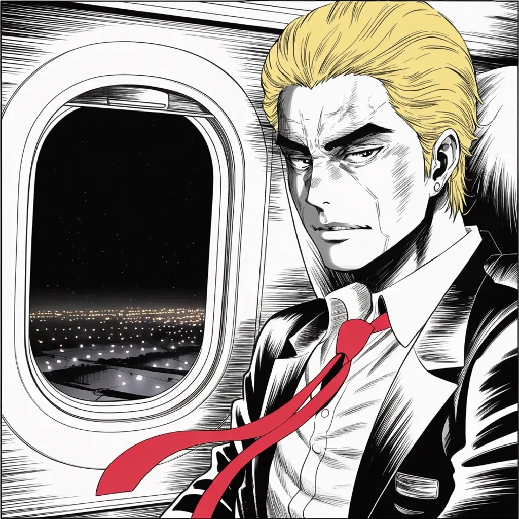 Manga panel 4 of 5, Week 371 “This Will Not Be Easy”: Friday night the postponed rally finally happens, and on the flight home past one in the morning the account exhales: thank you, Arizona — what a great evening.
