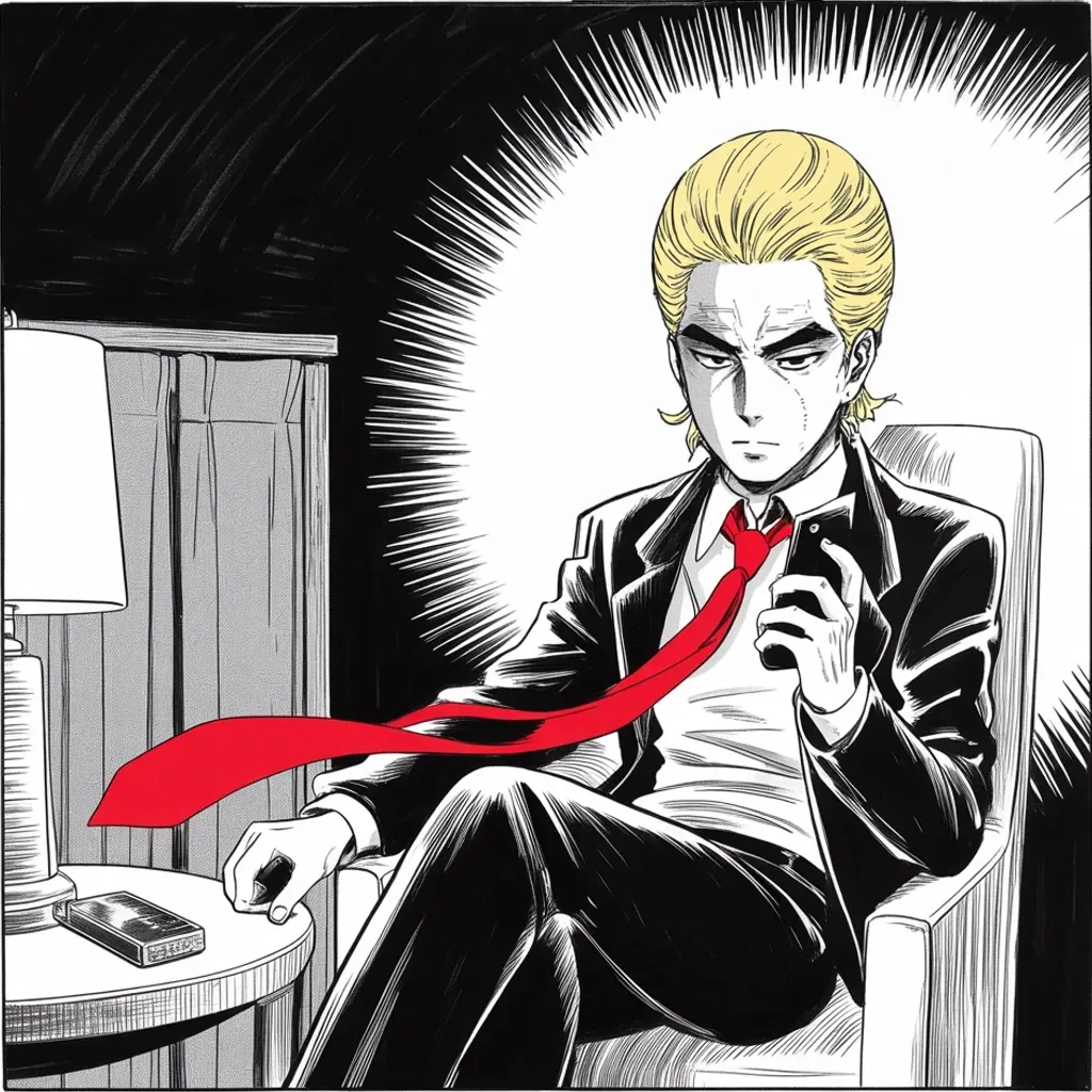 Manga panel 3 of 5, Week 373 “Under Siege”: Monday, half past midnight: a grumble about a cadet leaving a woke academy — small-hours business as usual. It is the last post of the old world.