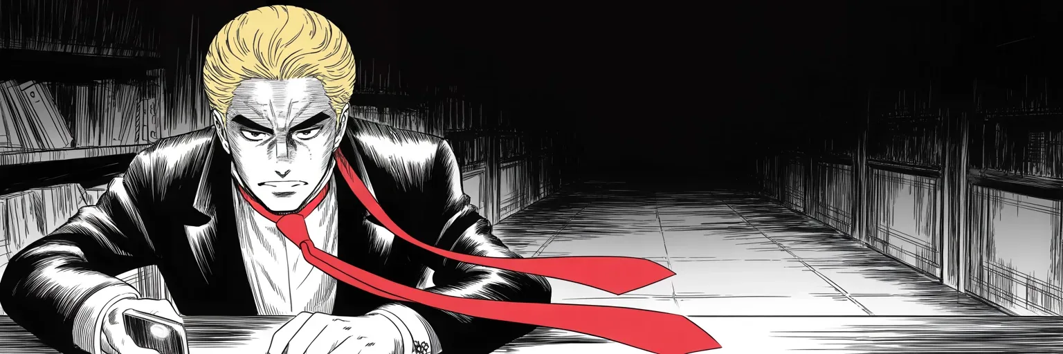 Manga panel 4 of 4, Week 383 “The Subpoena”: Near midnight he pronounces the committee a giant scam — and the next morning answers their summons with a letter of fourteen pages that begins: peacefully and patriotically.