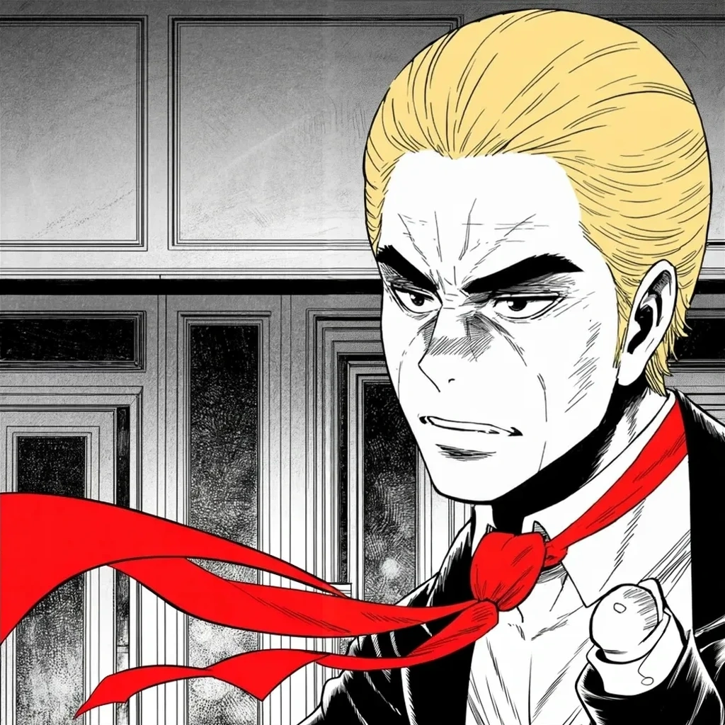 Manga panel 4 of 5, Week 389 “The Dinner”: By the weekend the dinner is a national storm. His defense arrives at full volume: he was only helping a seriously troubled man, and the other guest he never knew at all.