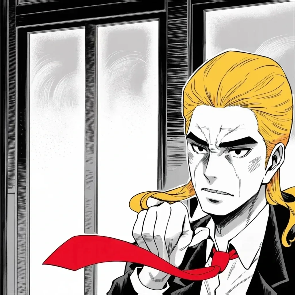 Manga panel 2 of 5, Week 395 “Fifteen Ballots”: He spends the night on the phone with the holdouts, and at dawn he issues the order: vote for Kevin, close the deal, take the victory.