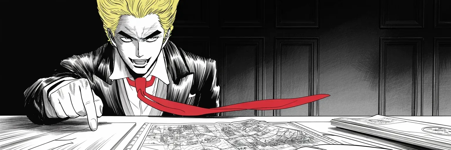 Manga panel 4 of 4, Week 397 “Wild and Exciting”: Monday the knives come back out for the old Senate leader — the worst negotiator in history, or a crook. And in the polls he does not repost, a governor keeps rising.