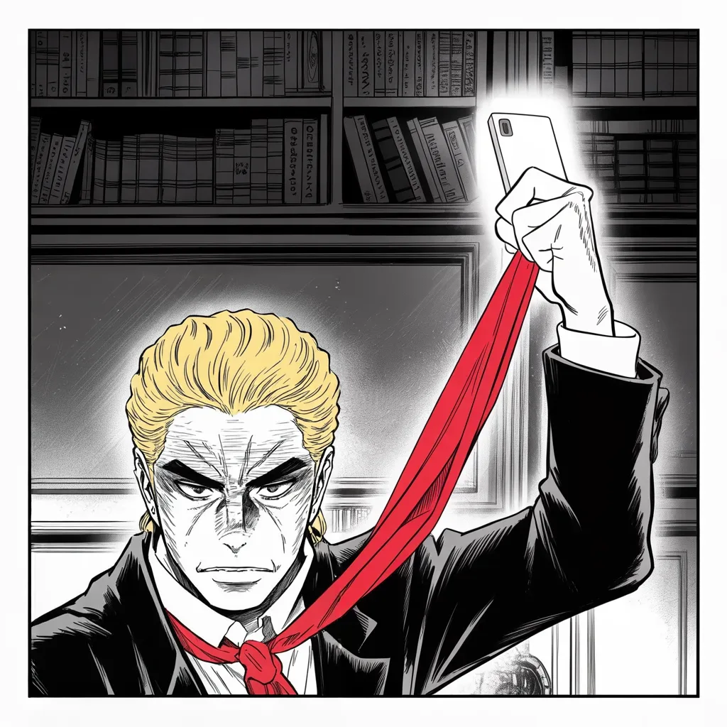 Manga panel 4 of 5, Week 399 “Stormy”: Friday the prosecutor who quit the case publishes his grievances in a book — and hands the defense a gift. No slam dunk, he crows: no crime at all.