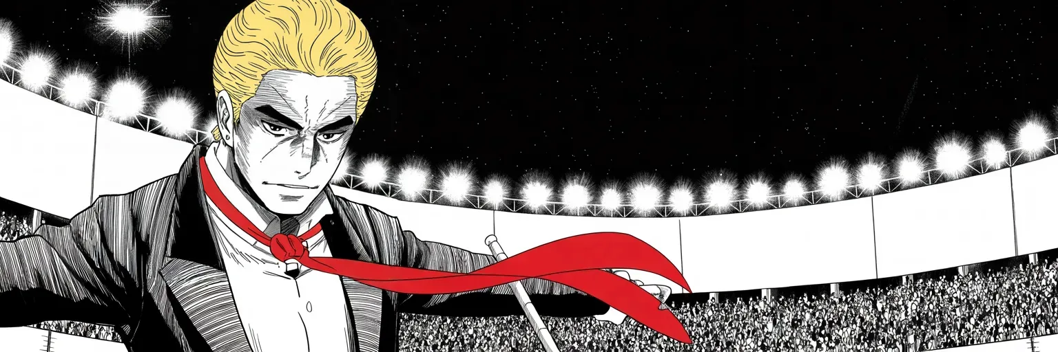 Manga panel 5 of 5, Week 429 “The Poster”: By Sunday the new campaign has its war-cry — not a defense but a question: were you better off today, or four years ago?