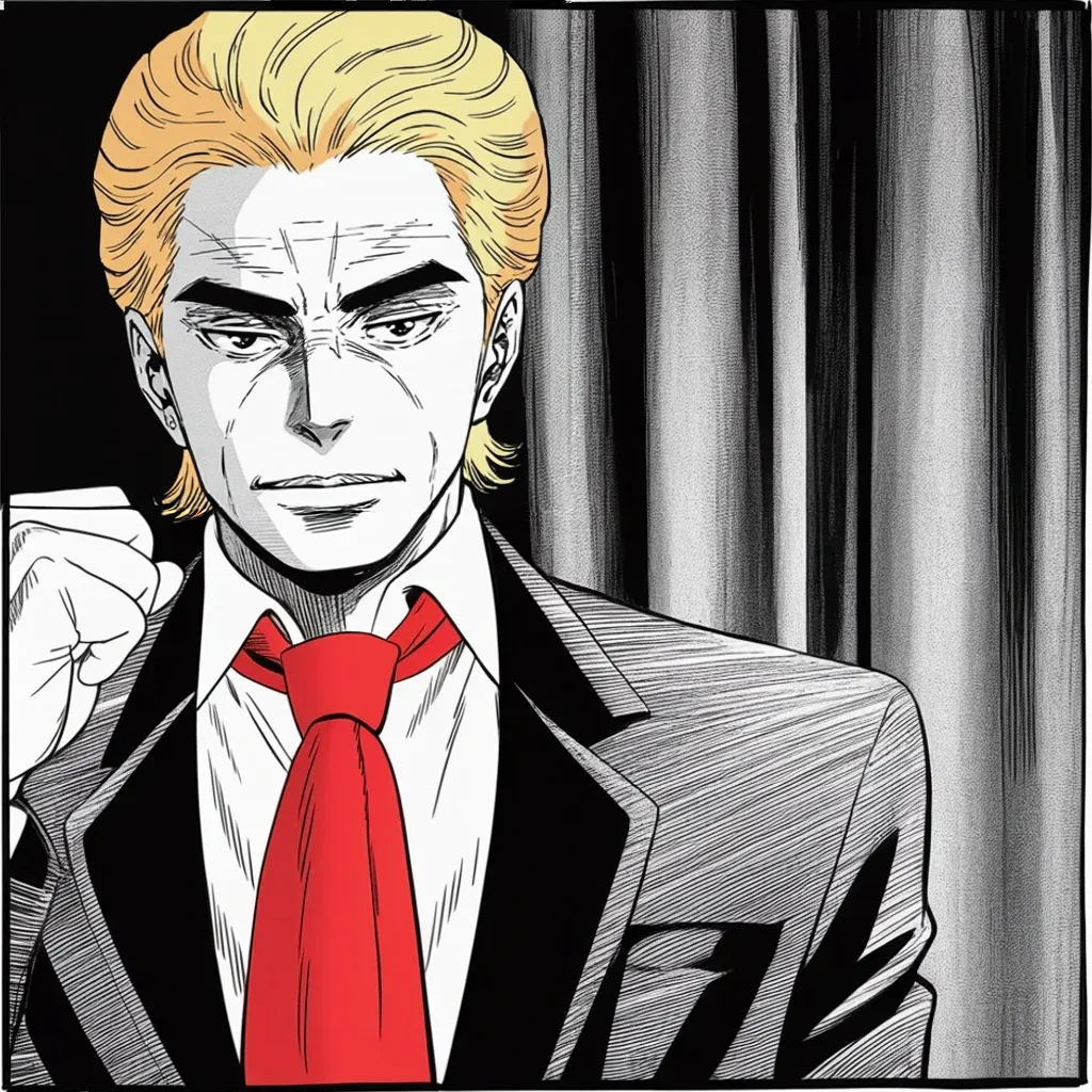 Manga panel 3 of 5, Week 455 “Nine to Zero”: A fist raised before the cameras, one brow cocked: the rival should take a cognitive test — he, of course, aced both of his.