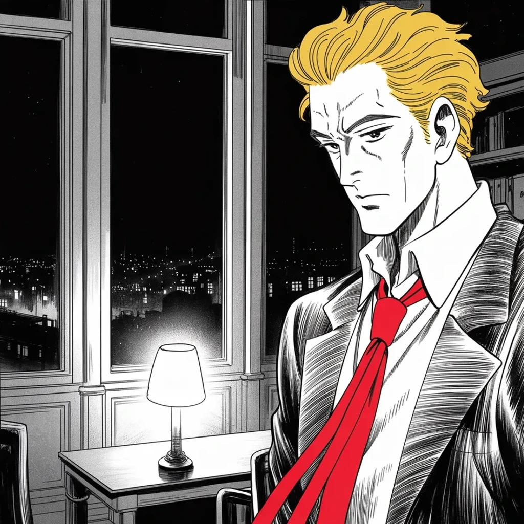 Manga panel 3 of 5, Week 461 “The First Day”: The night before the first criminal trial of a former president: four years ago, more votes than any sitting president in history; tomorrow morning, criminal court.