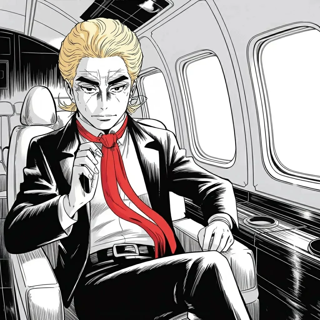 Manga panel 2 of 5, Week 475 “The Letter”: Friday, flying out of Milwaukee: the ratings are in, the numbers are enormous, and a wartime president calls to congratulate the nominee.