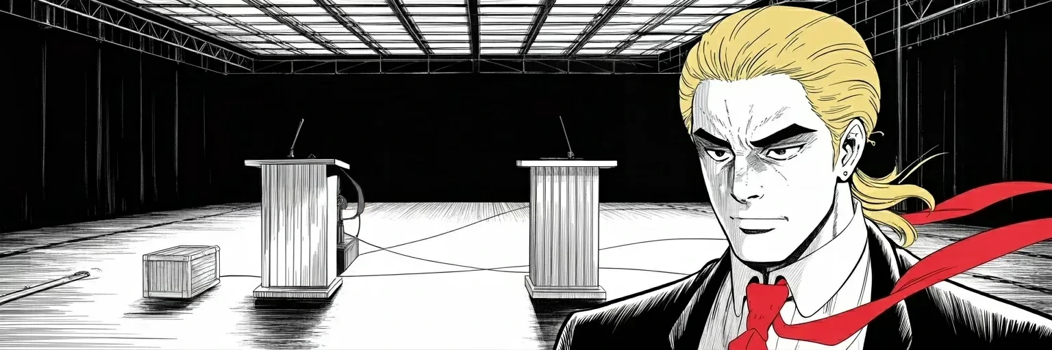 Manga panel 4 of 4, Week 482 “November 26”: By the weekend the only argument left is about the furniture: no boxes, no lifts, you are the height you are. Tuesday night, Philadelphia.