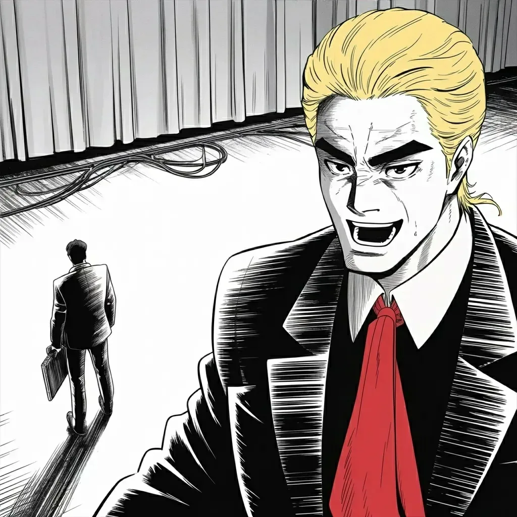 Manga panel 2 of 5, Week 483 “The Second Rifle”: By midnight he has declared it the best night of his life — three against one, and he still won it.