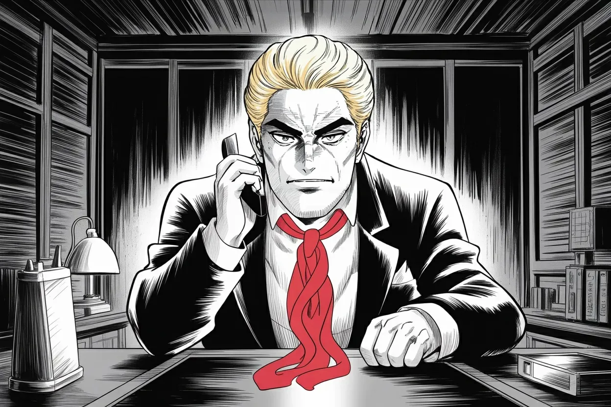 Manga panel 2 of 4, Week 484 “The First Ballots”: Wednesday night: the bureau says another kingdom's hackers mailed his stolen papers to her side, and by morning he has given it a name.