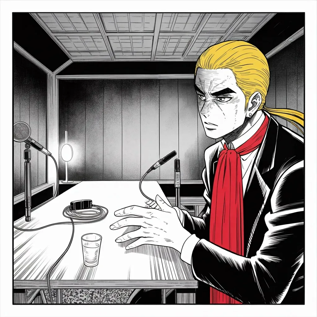 Manga panel 2 of 5, Week 489 “The Garden”: Friday he sits down in a room in Austin with the biggest podcast on earth and talks for three hours — no lectern, no crowd, no questions in advance.