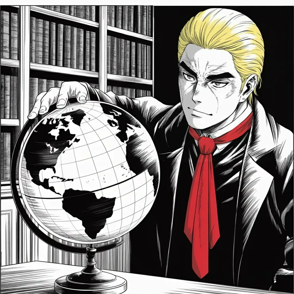 Manga panel 3 of 5, Week 494 “All Hell to Pay”: Nine countries are told at once that leaving the dollar behind costs a hundred percent, and that they are welcome to go and find another sucker.