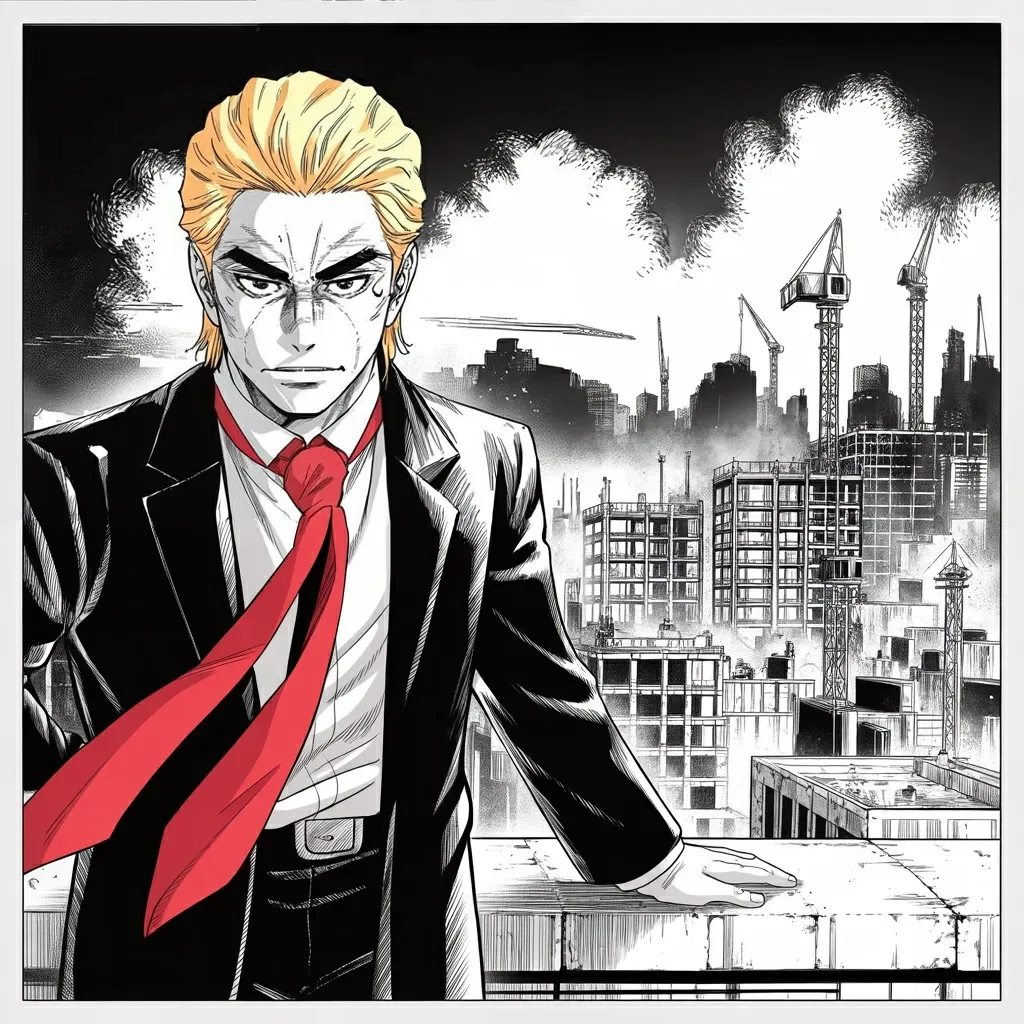 Manga panel 4 of 5, Week 496 “The Bell”: The offer to the whole world, posted on a Tuesday afternoon: a billion dollars buys every permit you want, environmental approvals included.