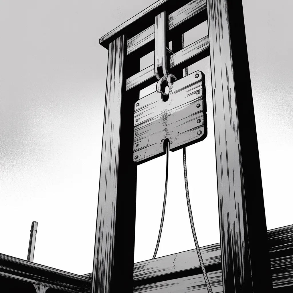 Manga panel 3 of 5, Week 497 “The United States Canal”: For three days Washington tears up its own spending bill over the debt ceiling he calls a guillotine — and he tells his party to let the shutdown start now.