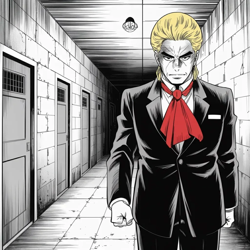 Manga panel 4 of 5, Week 498 “Merry Christmas to All”: Thirty-seven death sentences are commuted on Christmas Eve morning, and within three hours he promises to turn the machinery back the other way.