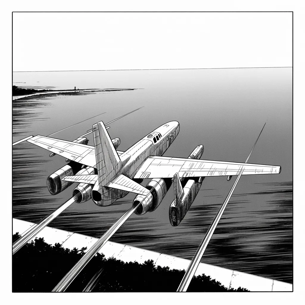 Manga panel 3 of 6, Week 502 “The First Midnight”: Two deportation flights are refused landing rights. The country that refuses them folds inside a single day — the first test of the new instrument, and the last.