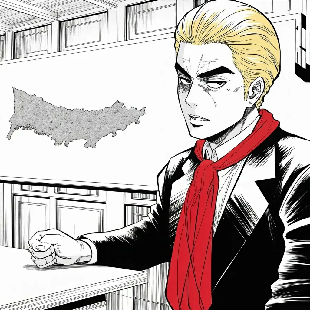 Manga panel 2 of 5, Week 503 “Subsidize”: The northern neighbour is told what it is: not an ally but a subsidy, and one that could stop.