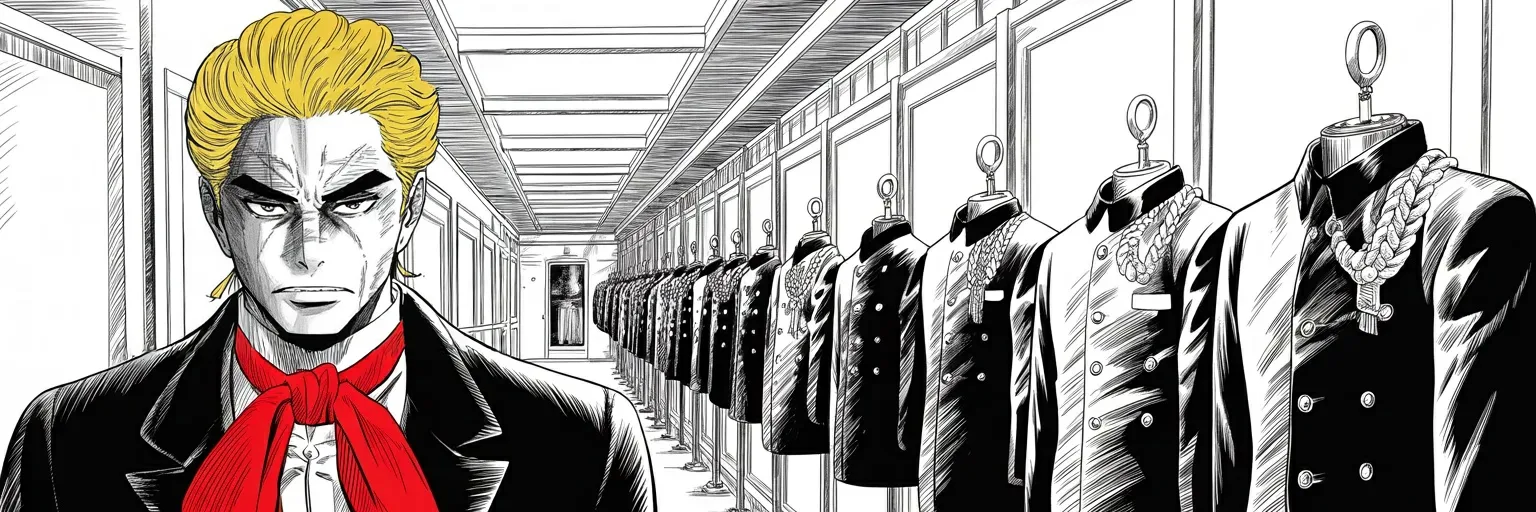 Manga panel 5 of 5, Week 506 “Long Live the King”: The officer who ran the armed forces is thanked warmly in one paragraph and replaced in the next, on a Friday evening, with no meeting.