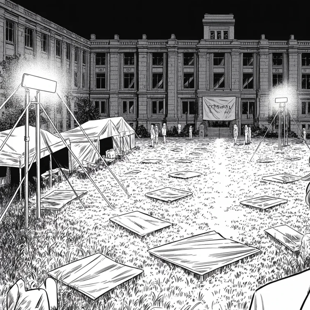 Manga panel 4 of 5, Week 508 “Governor Trudeau”: Federal funding is made conditional on what happens in a quadrangle, and the last two words of the order are a courtesy: thank you for your attention.