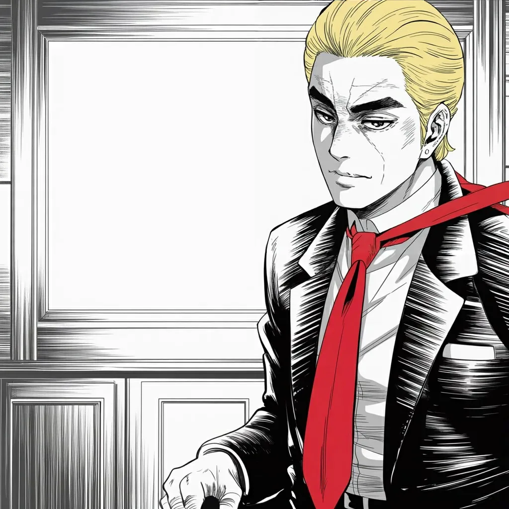 Manga panel 2 of 5, Week 511 “The Fix”: The ledger keeps running underneath everything: eight million to a magazine, two billion to a fund, all of it to be taken back.
