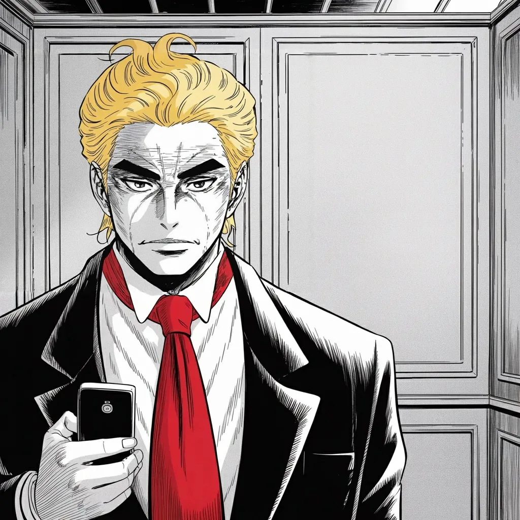 Manga panel 3 of 6, Week 512 “Liberation Day”: The tone does not change by a single degree. The other side panicked, and panicking is the one thing they cannot afford.