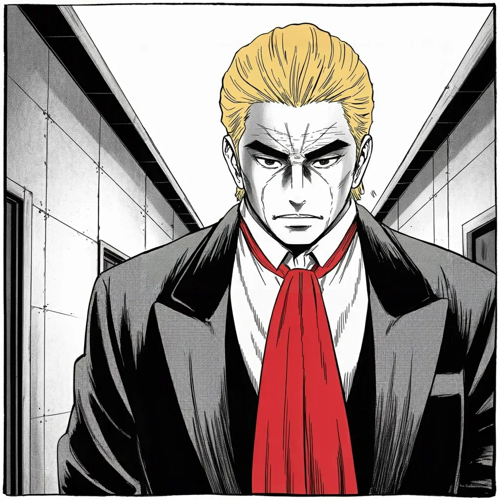Manga panel 5 of 6, Week 512 “Liberation Day”: Hang tough, we can't lose. It is posted on the second morning of the largest two-day loss in the history of the market.
