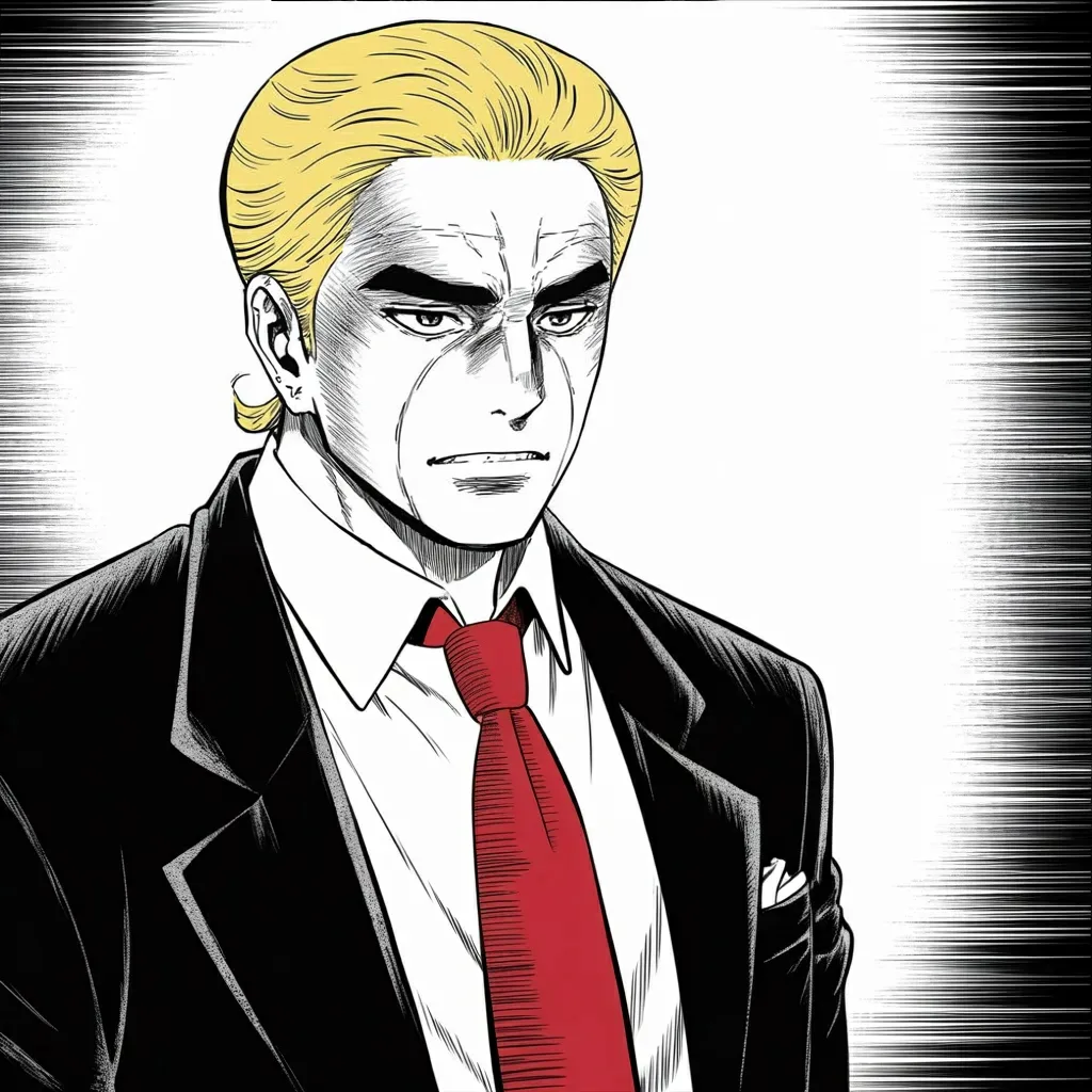 Manga panel 4 of 6, Week 518 “Not Like That”: By evening the ruling has landed twice in one day, and the sentence he writes about it is flat, short and entirely without adjectives.