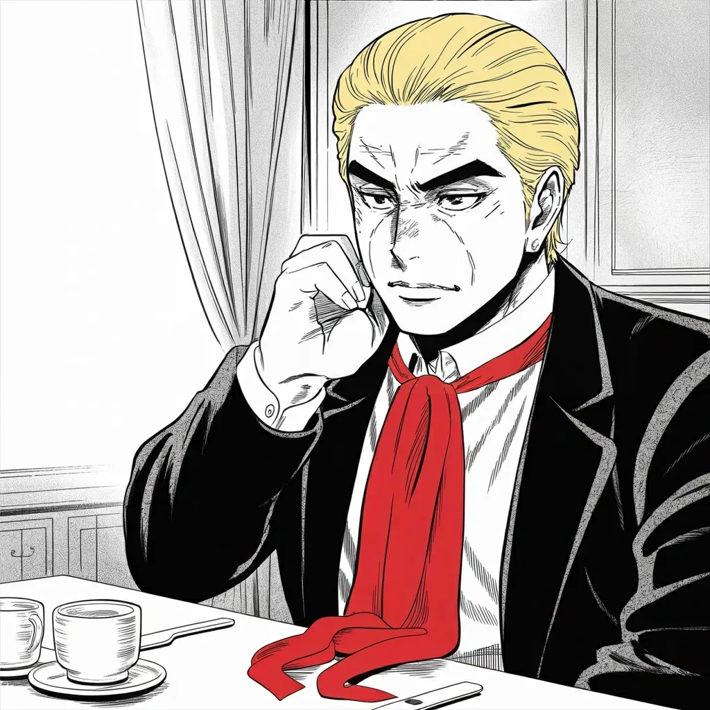 Manga panel 3 of 5, Week 519 “One Vote”: The morning after the bill, the same instrument turns on Europe: fifty percent from the first of June, because the discussions are going nowhere.