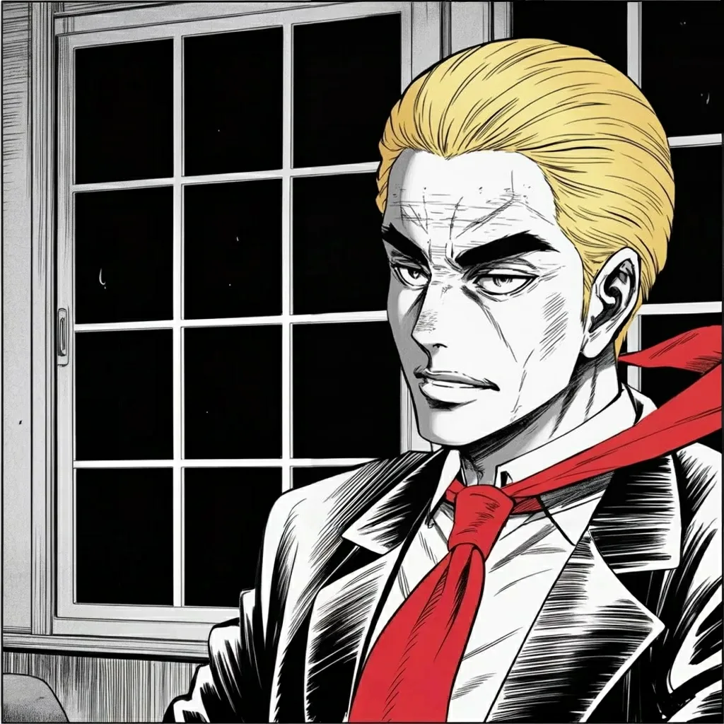 Manga panel 5 of 6, Week 522 “Day 61”: Eleven minutes past midnight, the tanks already loading onto their flatbeds, and six words of thanks from a dark room.