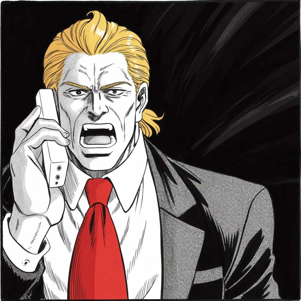 Manga panel 3 of 5, Week 527 “Powerhouse Lawsuit”: Two in the morning, no lawyer awake: the words are not his, he does not draw pictures, and he says he warned the owner before they ran it.
