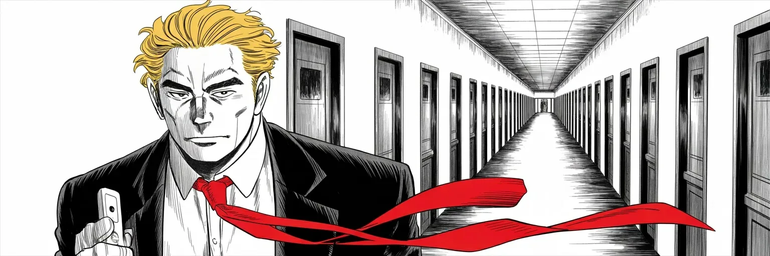 Manga panel 5 of 5, Week 527 “Powerhouse Lawsuit”: He asks for the grand jury testimony to be released, and says in the same breath that nothing he releases will ever be enough.
