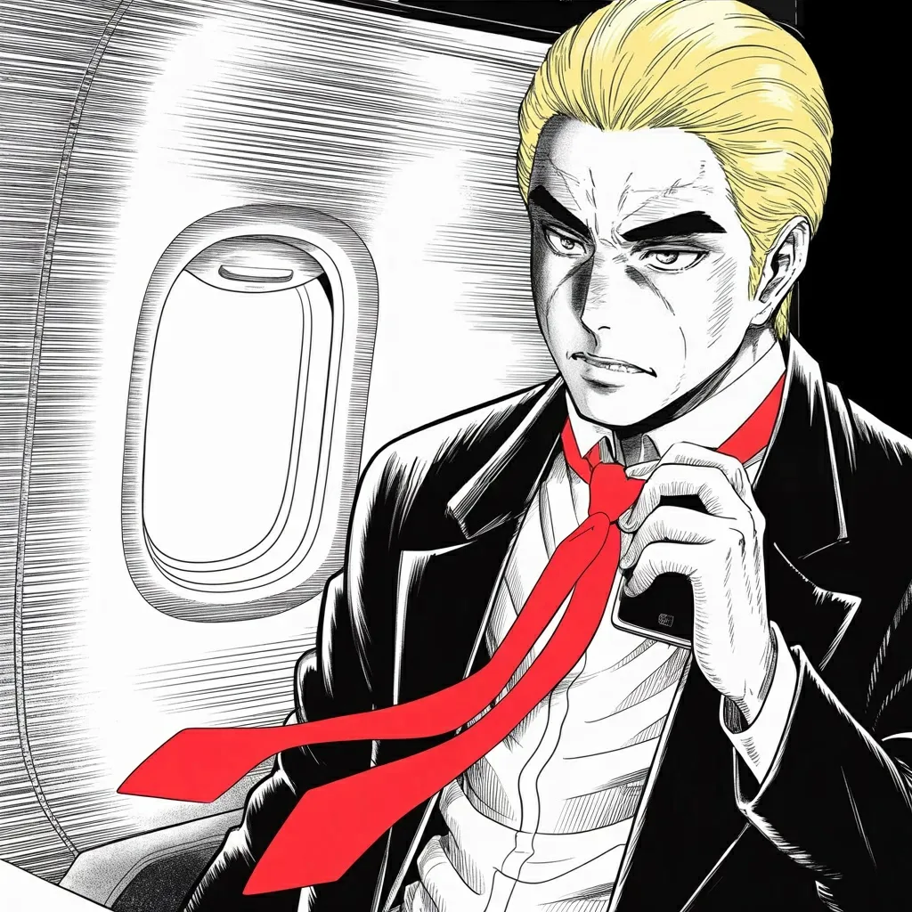 Manga panel 3 of 6, Week 531 “Alaska”: Forty minutes after the last post he announces the departure in five words.