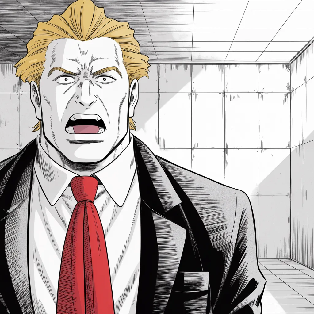 Manga panel 5 of 6, Week 534 “Kinetic Strike”: Sunday the last warning goes out, and he says plainly that there will not be another one.