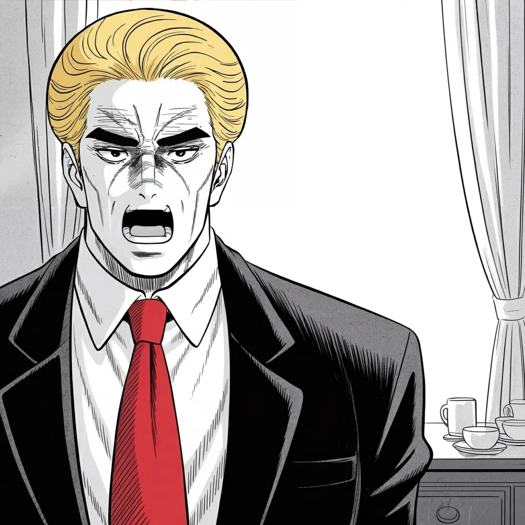 Manga panel 2 of 5, Week 541 “The Fraudulent Advertisement”: Twenty past seven the next morning, the verdict in four words: they cheated and they got caught.